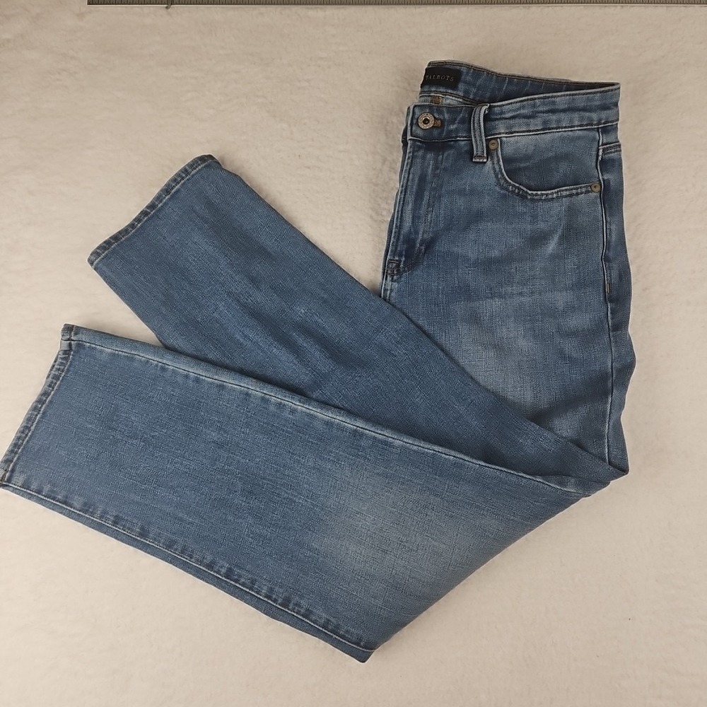 Talbots Jeans Womens 8 Blue Modern Ankle Jean Stretch Classic Denim Casual Pants